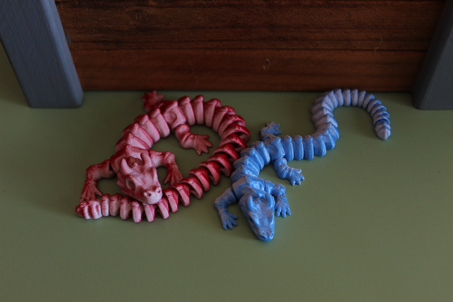 3D-printed Articulated Skeleton Dragon Medium