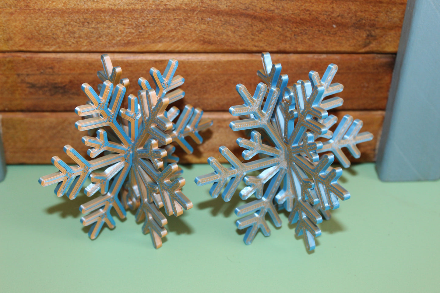 3D-printed Christmas Tree Snowflakes
