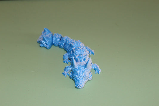 3D-printed Articulated Wingless Stone Dragon