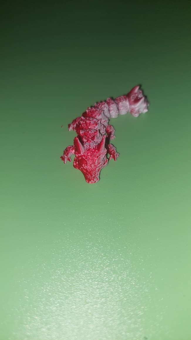 3D-printed Articulated Wingless Stone Dragon