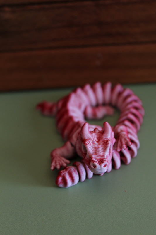 3D-printed Articulated Skeleton Dragon Medium