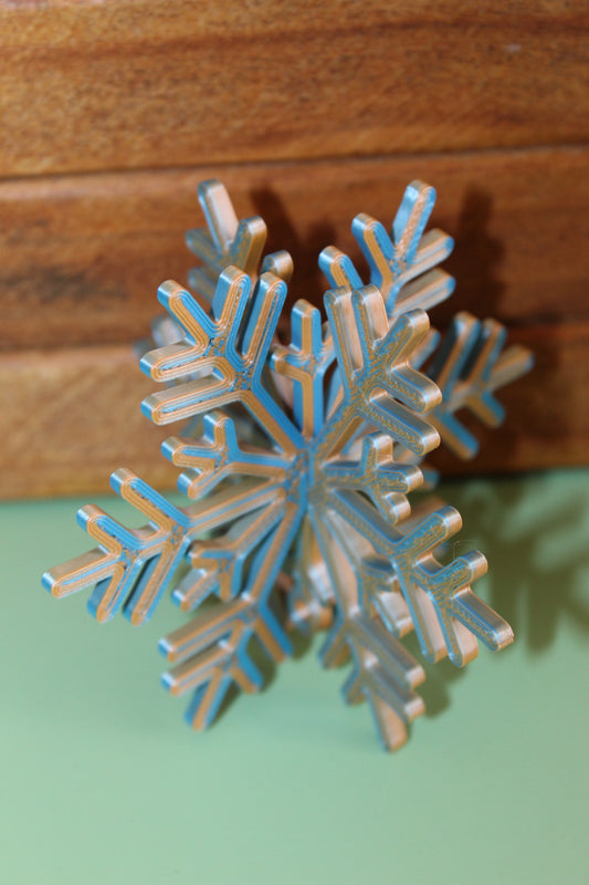 3D-printed Christmas Tree Snowflakes