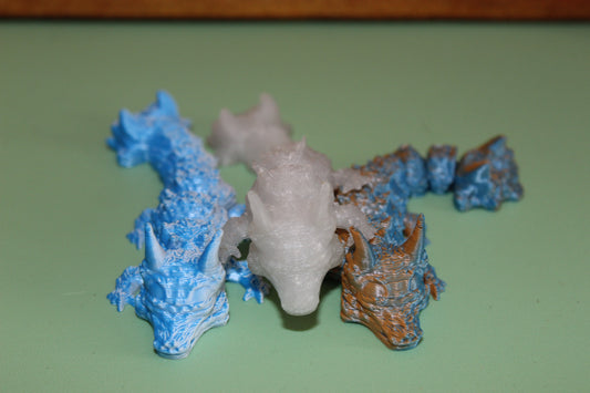 3D-printed Articulated Wingless Stone Dragon